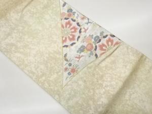 引箔華紋に花鳥・蝶模様織出し名古屋帯